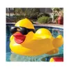 Andra hushållens diverse adts Party Pool 82.6x70.8x43.3inch Swimming Yellow Duck Floats Raft Thicken NT PVC Uppblåsbar rör DH1136 D DHWCP