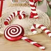 Dekoracje świąteczne Candy Cane Ozdoby Glitter iskrzące drzewo wiszące fałszywe pędy rzemiosła