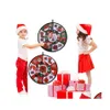 クリスマスデコレーションボールダートボードゲームセットクリスマスキッズ4スティッキーセーフ素敵な家族セット装飾品ドロップデリバリーホームガーデンフェスティDHW6B
