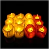 Candele Led Candela senza fiamma Tea Light Pillar Tealight Battery Operate Lampada Matrimonio Festa di compleanno Decorazione natalizia Vt1722 Drop Dhxjw