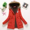 Women's Down Parkas Women Casual Hooded Jacket Polyester Peachskin Velvet Fabric Winter Female Long sleeved lamb Coats Ladies Asian Size 230107