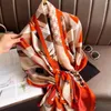 Halsdukar 2023 Summer Autumn Women Shawl Ladies Muffler Chiffon Female Wrap Silk Scarf Soft Sunscreen Bandanna Beach Pareo Foulard