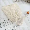 Other Bath Toilet Supplies Natural Sisal Soap Bag Saver Holder Pouch Exfoliating Shower Mesh Soaps Storage Bags Dstring Foaming Ea Dhznv