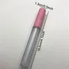 2,5 ml tomt läppglansrör rund transparent lipcareförpackningsrör med trollstava påfyllningsbara svarta vita lock DIY -makeupbehållare BH8227 TYJ