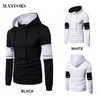 Heren Hoodies Sweatshirts Patchwork Mens Streetwear Sweatshirt Casual lange mouw Hoodie Men Hip Hip Black Wit Bodybuilding Hoody Jacket