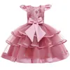 Robes de fille broderie gâteau tutu robe pour enfants fille princesse robes formelles fleur enfants mariage soirée robe de bal filles fête de noël T230106