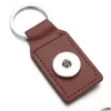 Keychains Lanyards Noosa Pu Leather 18mm Snap -knapp Knapp Ringar Keychain Fit Diy Ginger Snaps Keyrings Jewelry Drop Delivery Fashio DHJ3Q