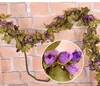 Декоративные цветы искусственные розы фальшивые шелковые виноградные винограды с зелеными листьями для домашних свадебных украшений подвес