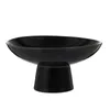 Plates Bowl Ceramic Stand Fruit Cake Tray Plate Serving Dessert Black Display Holder Decorative Decor Footed For Snack Candy Bowls