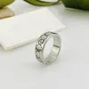 Mode Unisex luxe Ring voor Mannen Vrouwen Unisex Ghost Designer Ringen Sieraden Sliver Kleur Band Titanium Staal