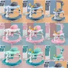 Baby Walkers Walker With 6 Mute Rotating Wheels Anti Rollover Mtifunctional Child Seat Walking Aid Assistant Toy 976 D3 Drop Deliver Dhf4V