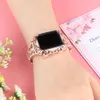 Luxury Diamond Cinghia per Apple Watch Band Ultra 49mm Fashion Women Gift 41mm 45mm 40mm 38mm Iwatch Series 8 7 6 SE 5 4 3 Banda 42 mm 44 mm Bracciale in acciaio inossidabile