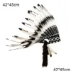 Christmas Decorations Child Baby Cap Indian Style Feather Headband Headdress Party Decoration Po Prop Home Decorative Men Hat Y20090 Dhmia