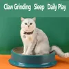 Kattmöbler Scratchers Round Scratching Board Toy Funny Claw Grinder Korrugerad papper Kattunge Bed Wearresistent Scratcher kan ersätta Nest för S 230106