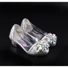 First Walkers Fashion Princess Crystal Bright Diamond Leather Girl Single Performance High Heels Shoes 230106