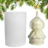 Bakningsverktyg Julljusformar handhållen pepparkakor man snögubbe silikon handgjord konstform för tvål lotion bar