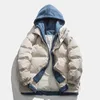 Men Jackets Jackets Legível Jaqueta de Inverno Homem Casual Fosco Espumado Harm Parkas Solid Stand Collar Coat Man 230106