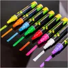 Highlighters 8Pcs/ Set Liquid Chalk Marker 10Mm Flash Colour Pens For Led Writing Board Window Glass Graffiti Painting Drop Delivery Dhwxr