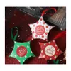 Confezioni regalo Scatole di caramelle natalizie creative Mini Natale Vacanze Stelle Nastri Imballaggio adorabile Pacchetto di cottura colorato Decorazioni per feste Dr Dhs8G