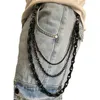 Belts Metal Pant Chain Multilayer Vintage Creative Trousers Belt Black Loop Punk Key Jewelry Accessories