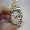 Högkvalitativ klassisk kvinna Klocka Datumklocka Mekanisk automatisk rörelse Rostfritt stål Klockor 36mm White Mother Pearl Face Har220p