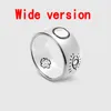 Classic mens designer ring love rings for women ghost skull luxury ring plated vintage silver letter fashion unisex homme bague