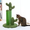 Kattmöbler Scratchers Cactus Scratching Post med Sisal Rope Scratcher för Young and Adult S Climbing Frame Green 230106