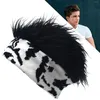 Berets Men Winter Winterty Wigs Hat Hat Scare Fur Hair Band Stretch Wacky for Boys Student Street Dance