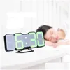 Wandklokken 3D afstandsbediening Digitale klok 115 RGB -kleuren LED TABEL Geluidsbureau Alarm Show Tijdtemperatuur Datum1 Drop Delivery Home DH30O