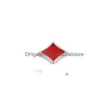 Charms 20st/Lot Red Poker Square Alloy Floating Locket Fit For Diy Magnetic Glass Living Memory Bästa present Drop Delivery Jewel Fin Dhobs