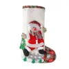 Decorazioni natalizie Calze Recinzione Borsa regalo di caramelle Forniture per feste di Natale Confezione carina creativa per regali farciti Adesivi per giocattoli