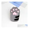 Pins Brooches Dog Paw Enamel Pin Lapel Badge Jewelry Cat Pet Lover Backpack Metal Decoration Bag Button Broach Drop Delivery Dhukt