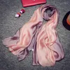 Schals 2023 Mode Frauen Schal Hijab Seide Farbverlauf Frau Damen Halstuch Schals Pashmina Foulard