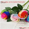 Fiori decorativi Ghirlande 16Pcs Scatola Sapone Regalo floreale Petalo di fiore Artificiale Rose Decor Ornamento Festa San Valentino Decorazione Dho8Q