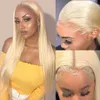Nxy Lace Wigs 13x4 Blonde Front Straight Straight Human Hair for Black Women Preucked Brazilian 30 Inch 613 HD Frontal 230106