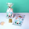 50pcs / lot Pâques En Plastique Transparent Cellophane Treat Goodie Sacs avec Twist Ties pour Party Favor Bonbons Cookie Popcorn Dessert Boulangerie Cadeau Emballage Sac