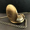 Pocket Watches Ankomst Minimalistisk konstnärlig mekaniska romerska siffror Titta på halsbandhänge gåvor för kvinnor eller man