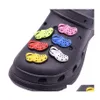 Shoe Parts Accessories Wholesale Mini Clog Soft Rubber Pvc Croc Charm Decoration Buckcle For Bracelet Wristband Drop Delivery Shoes Dhdiw