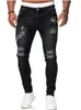 Men's Jeans Casual Pants Ripped Spring And Autumn Sports Pocket Straight Street Run Soft Denim Neutral Slow 230106