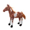 기념품 3060cm Simation Horse 플러시 장난감 귀여운 직원 얼룩말 동물 인형 부드러운 현실적인 장난감 어린이 생일 선물 홈 장식 402 DHGOT