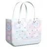 2023 Donna progettista Eva Bogg Borsa FashionTote Grande Carrello Borse Lady H195I Bagagli Lavabile Spiaggia Silicone Bog Bag Borsa E251a