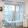 Curtain Kitchen Balcony Room Floral Window Blind Screening Patio Decoration Sunflower Pattern Tulle Home Decor Voile