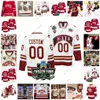 College Hockey trägt College Hockey trägt 2022 NCAA Frozen Four Championship Custom Denver Pioneers DU ICE Hockey-Trikot 7 Brett Stapley 8 Carter Savoie 9 Owen