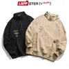 Men s Hoodies sweatshirts lappster jeugd mannen fleece pocket harajuku heren oversized streetwear Koreaanse hoodie hiphop zwarte kleding 230106