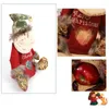 Juldekorationer godispåsar blixtlås design behandla återanvändbar med jultomten snögubbe älgstilar för semester