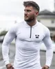 رجال Polos Autumn Fashion Slim Fit Polo Shirt Men Long Sleeve Polo-Shirt Cotton Gym Clothing Spring Spring Sports Fitness