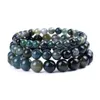 Beaded 6mm 8mm 10mm India Grass Agate Stone Strand Armband Nce Yoga Friendships Jewelry for Women Män Drop Delivery Armband DHF4G