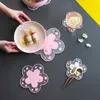 Tovagliette 1pc Tappetino creativo Stile giapponese Cherry Blossom Isolamento Silicone antiscivolo Ciotola Posto per il tè