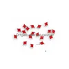 Charms 20pcs/Lot Red Poker Square сплав сплавам, подходит для DIY Magnetic Glass Living Memory Лучшие подарки для доставки ювелирных украшений Fin Dhobs