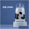 Baby Bottles# Sile Feeding Bottle Cute Cow Imitating Breast Milk For Born Infant Anti Colic Choking Supplies 285 H1 Drop Delivery Ki Dh3Yb